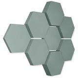 platino24 Schallschutzpaneel Edition LOFT 8 Elemente 3D I Ø 300mm, Schalldämmung Wand & Decke blau