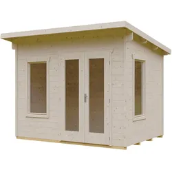 Gartenhaus SKANHOLZ "Solna", beige (natur), Fußboden im Gartenhaus, Holz, Gartenhäuser