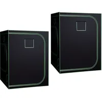Mophorn Growzelt 150x150x200 Cm, Indoor-pflanzenzelt Mit Led-zuchtlicht & Belüftungssystem, Growbox Aus 600d Mylar, Zuchtzelt Für Blumen Und Gemüse