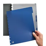 Oxford Ordnerregister vario-zipp DIN A4 Vollformat 1-5 blau/ transparent 5-teilig, 1 St.