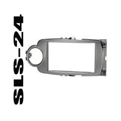Doppel-DIN Radioblende TOYOTA Yaris ab 2011 silber Autoradio Halterung Einbau...