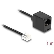 DeLock Telefon (analog) Anschlusskabel 1m Schwarz