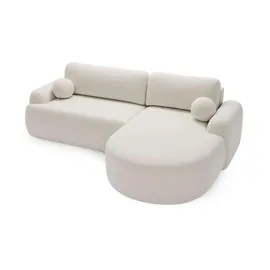 GRAINGOLD Eckcouch 2-Sitzer weiß