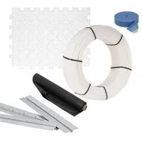 thermova Fußbodenheizung Trockenestrich 40 m2 Trockenbausystem 25 mm Set PE-RT Rohr