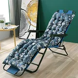 Morbuy Verdicken Deckchair Auflagen für Gartenliegen, Sonnenliege Kissen Tragbare Garten Innenhof Gepolstertes Bett Relax-Liegestuhl Sitzauflage für Sofa, Außen,Innen (48x120cm,Blütenblatt)