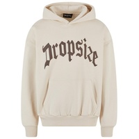 Dropsize Heavy Oversize Puffer Print Hoodie in Beige, Größe