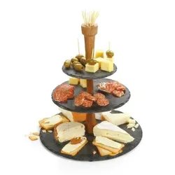 Boska Party Tower Schwarz, Holz Rund