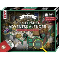 Frech Puzzle-Rätsel-Adventskalender - Sabotage in der Spielzeugfabrik. 24 Puzzles mit insgesamt 960 Teilen