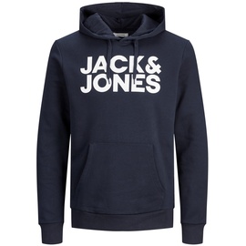 JACK & JONES Corp Logo Kapuzenpullover Black / Print Large Print / W Black M