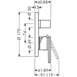 Hansgrohe Axor Citterio Einhandwannenmischer (39457000)
