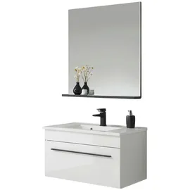 furn.design Design-D 2-tlg. Hochglanz Weiß