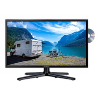 Reflexion LDDW22N Wide-Screen LED-Fernseher (22 Zoll) für Wohnmobile mit DVB-T2 HD, DVD-Player, Triple-Tuner und 12 Volt KFZ-Adapter (12 V/24 V, Full HD, HDMI, USB, EPG, CI+, DVB-T Antenne), Schwarz