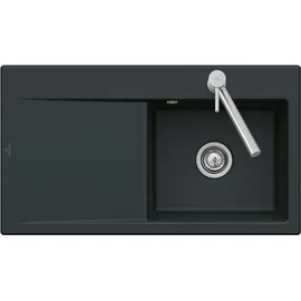 Villeroy & Boch Subway Style 50 rechts Einbauspüle keramik almond Excenterbetätigung 900 x 510 mm