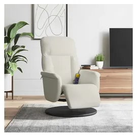vidaXL Massagesessel mit Fußteil Samt 56,6 x 105,5 x 87 cm Creme drehbar