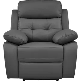 Home Affaire Relaxsessel HOME AFFAIRE "Lannilis mit Liegefunktion, Fernsehsessel", grau, B:97cm H:100cm T:92cm, Kunstleder 100% Polyurethan, Sessel, Relaxsessel, mit manueller und elektrischer Relaxfunktion, grau