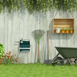 Relaxdays Schlauchtrommel 0,4 m silber