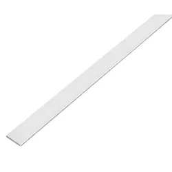 Alberts Flachstange, kugelgestrahlt Silber Aluminium, Flachstange, selbstklebend