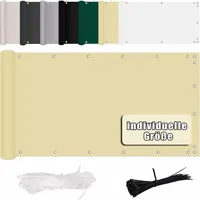 MENGH Balkon Sichtschutz 75x700cm, Balkon Sichtschutz, Windschutz Sonnenschutz, in div. Größen & Farben für Gartenanlagen, Camping und Freizeit Beige