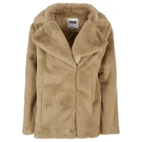 URBAN CLASSICS Ladies Lapel Teddy Jacket unionbeige S Beige