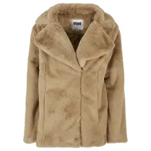 URBAN CLASSICS Ladies Lapel Teddy Jacket unionbeige S Beige