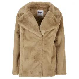 URBAN CLASSICS Ladies Lapel Teddy Jacket unionbeige S Beige