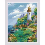 Riolis Kreuzstich Stickpackung Ruhiger Hafen, Zählmuster, 30x40cm