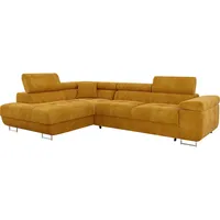 Mirjan24 Ecksofa Torezio, mit Bettkasten und Schlaffunktion, Moderne Schlafsofa (Farbe: Wave 05, Seite: Links) montierbar,Rechteckig, 274x203 cm, Wohnzimmer, Sofas & Couches, Wohnlandschaften, Ecksofas