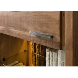 Massivmoebel24 Vitrine Akazie 58x40x180 natur lackiert BARK 102