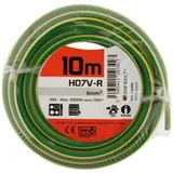 Zenitech Elektrische Versorgungsleitung H07v-r 6mm2 Gelb und Grün - 10m - Zenitech