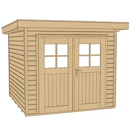 Weka Gartenhaus 227 Gr. 1 2,09 x 2,05 m naturbelassen Doppeltür