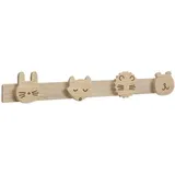 Atmosphera Kleiderhaken für Kinder Wild - Holz und Kiefer - 55x8 -5 cm Atmosphera créateur d'intérieur