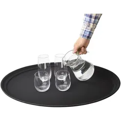 Olympia Kristallon Polypropylen Antirutsch Serviertablett oval 68,5cm