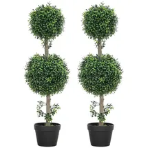 Homcom Künstlicher Buchsbaum 2er-Set groß 91,6 cm