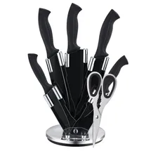 Cheffinger 7-teiliges Küchenmesser-Set für Hobbyköche All-in-One Lösung für Ihre Küche Schwarz