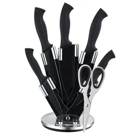 Cheffinger 7-teiliges Küchenmesser-Set für Hobbyköche All-in-One Lösung für Ihre Küche Schwarz