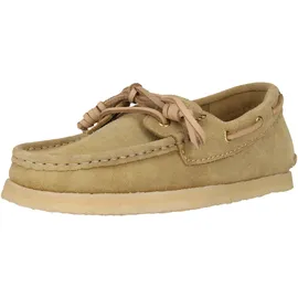CLARKS Godney Boat 26185685 4, Schnürschuhe in Beige für Damen, 39 hellbraun, Schuhe Bootsschuh, im klassischen Design