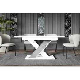 altdecor Esstisch 80 x 75 x 140 cm weiß