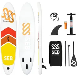 SEB SUP Board aufblasbar – Neon Orange 11 feet Komplettset Marine – Neon One Size