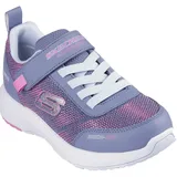 SKECHERS Sneaker »DYNAMIC TREAD«, Freizeitschuh, Klettschuh mit glänzendem Textileinsatz Gr. 34, grau-rosa, , 49434567-34