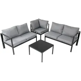 Svita MISSOURI Loungeset 4-tlg. schwarz/grau