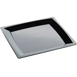 DUNI Milan Teller XL 165188 , schwarz, 1 Karton = 16 x 12 Stück = 192 Teller