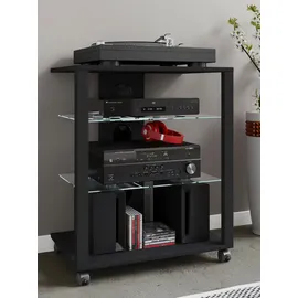 VCM TV Möbel Rack Glas Phono Mediaregal Folas