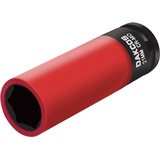 DAKCOS Schlagschrauber Nüsse 21mm Kraft Steckschlüssel mit Schonhülsen,CR-MO Schonnüsse 1/2" Antrieb für Alufelgen Radwechsel, Länge: 85mm