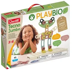 Quercetti PlayBio Tecno Jumbo Bausatz aus Bioplastik (45 Teile)