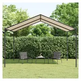 vidaXL Gartenpavillon Beige 4x3 m Stahl und Stoff