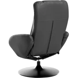 Beliani Fernsehsessel APATE Kunstleder 75 x 100 x 90 cm Schwarz mit verstellbarer Rückenlehne