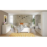 99rooms Schlafzimmer-Set Mela, (Komplettset, Set (5-St), Design weiß 180 cm