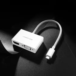 Ugreen USB 3.2 Gen 1 HUB 4x USB Verteiler Super Speed Adapter USB-HUB, weiß