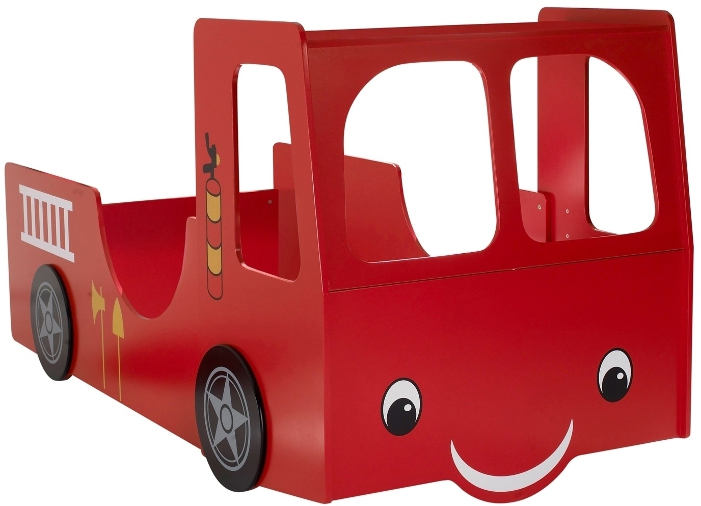 Begabino Kinderbett HEAT, Rot - 90 x 200 cm - Feuerwehrauto