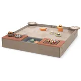 Muddy Buddy Sandkasten Wild mit Dach warmgrau/puderrosa